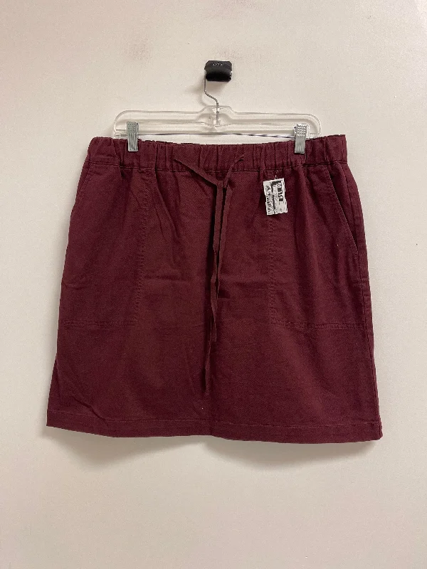 Skirt Mini & Short By Loft In Maroon, Size: L