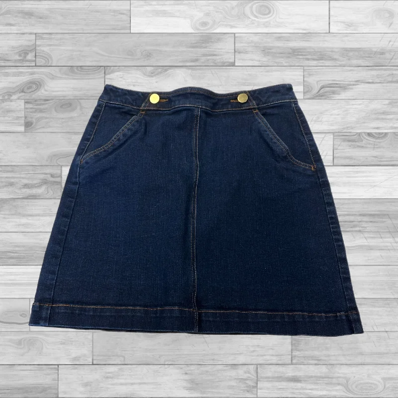 Skirt Mini & Short By Loft In Blue Denim, Size: 4