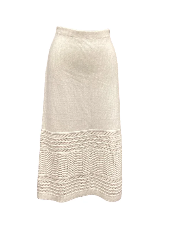 Skirt Midi By Rachel Zoe In White, Size: Xl