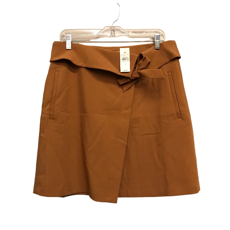 Skirt Mini & Short By Loft In Gold, Size:12