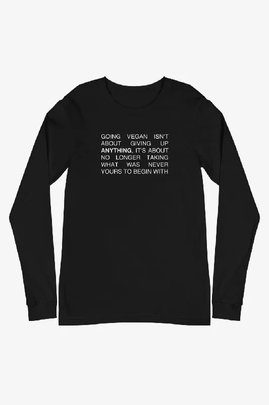 Going Vegan Unisex Long Sleeve Tee