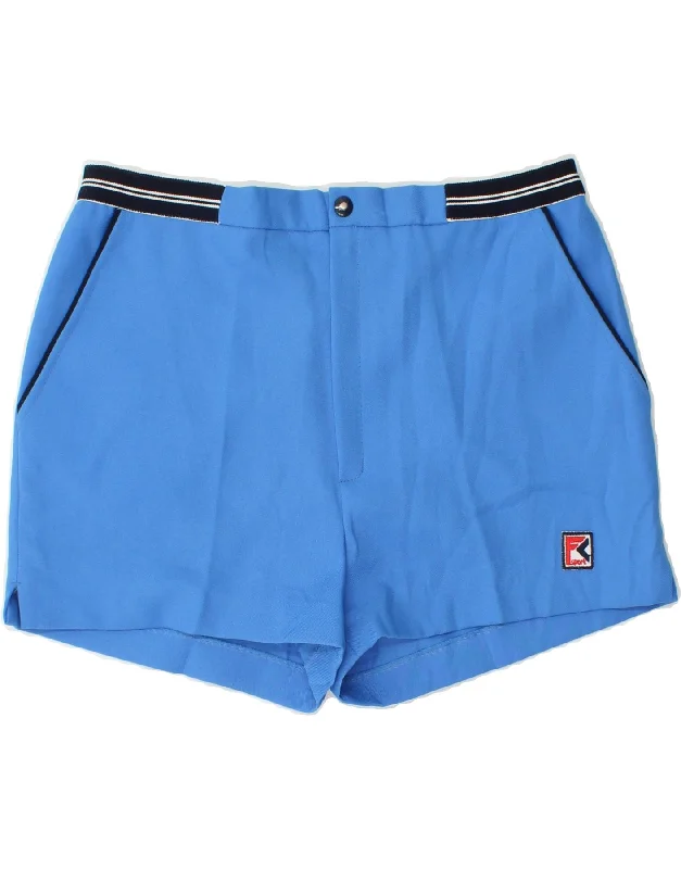 VINTAGE Womens Sport Shorts W30 Medium  Blue