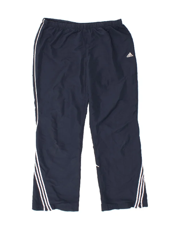 ADIDAS Womens Tracksuit Trousers UK 20 2XL Navy Blue Polyester