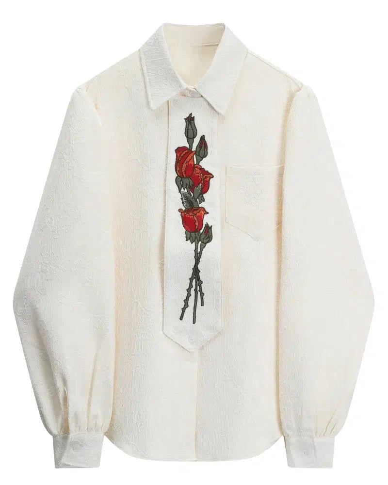 Floral Embroidered Shirt