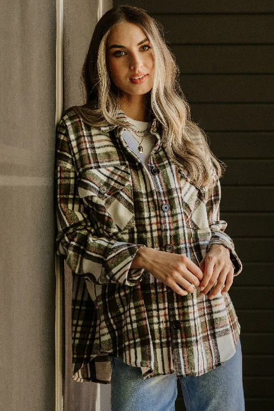 Polson Plaid Shacket | Ivory Multi