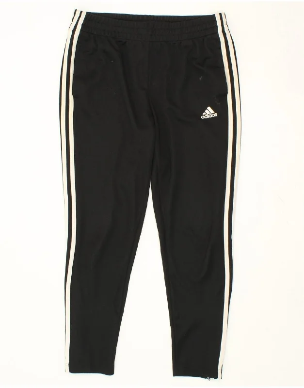 ADIDAS Womens Tracksuit Trousers UK 12/14 Medium  Black Polyester