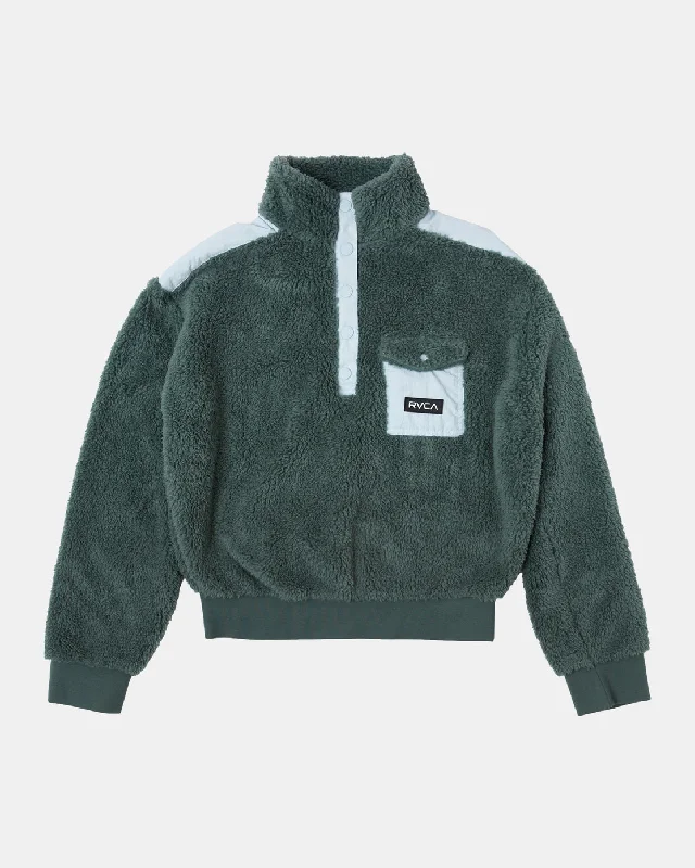 Off Grid Sherpa Fleece - Spinach