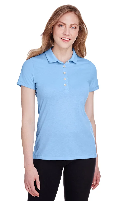 Puma Womens Fusion Performance Moisture Wicking Short Sleeve Polo Shirt - Blue Bell