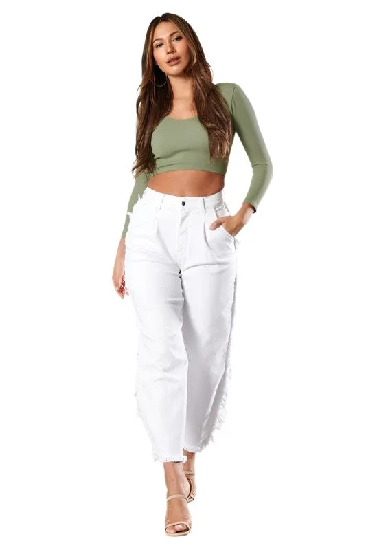 Women's White Slouchy Jeans