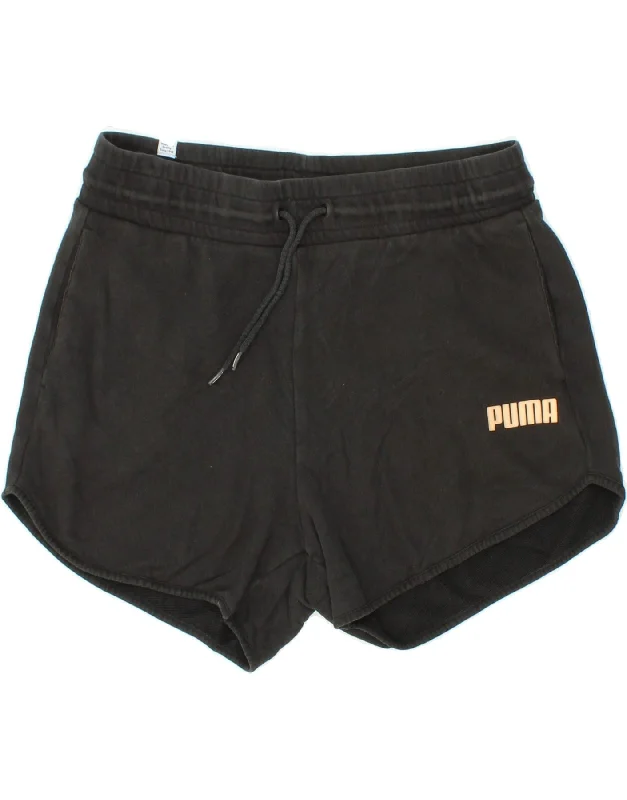 PUMA Womens Sport Shorts UK 14 Medium  Black