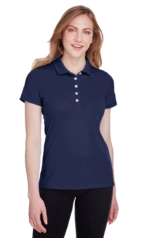 Puma Womens Fusion Performance Moisture Wicking Short Sleeve Polo Shirt - Peacoat Blue