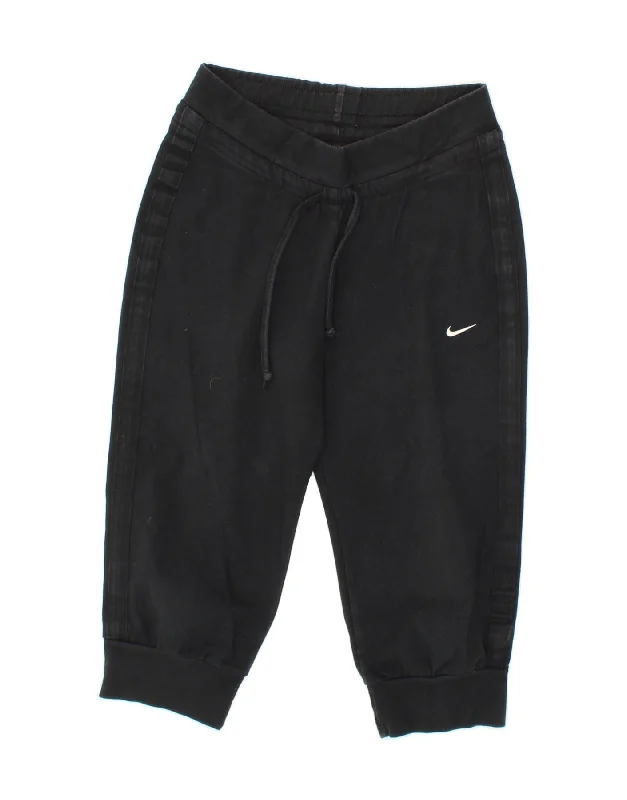 NIKE Womens Bermuda Sport Shorts UK 10 Small  Black Cotton