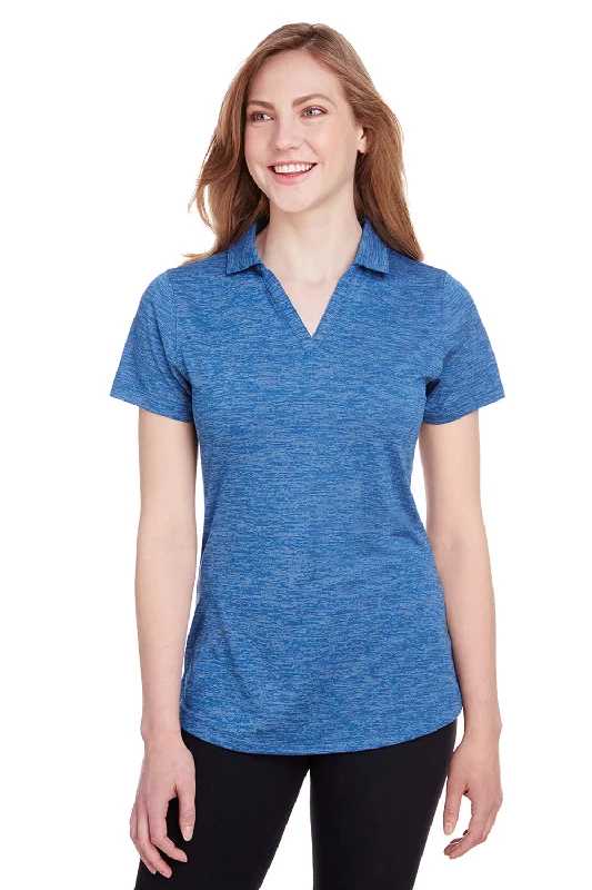 Puma Womens Icon Performance Moisture Wicking Short Sleeve Polo Shirt - Lapis Blue