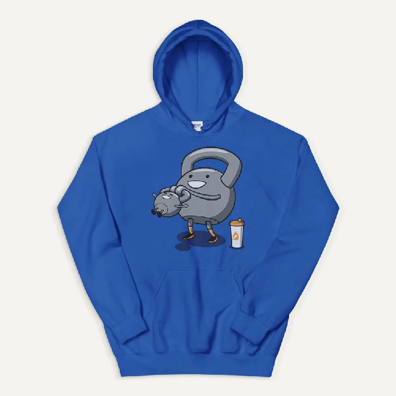 Kettlebell Swinging Baby Kettlebell Pullover Hoodie