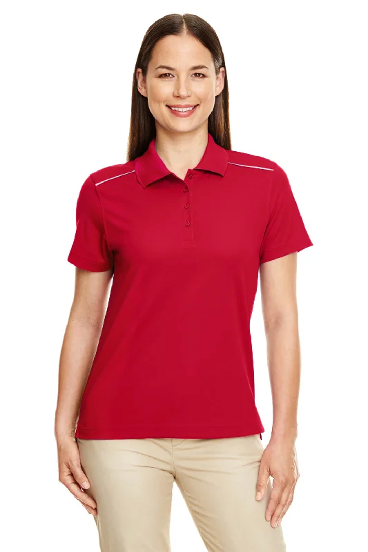 Core 365 Womens Radiant Performance Moisture Wicking Short Sleeve Polo Shirt - Classic Red