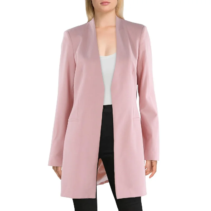 Calvin Klein Womens Office Business Open-Front Blazer