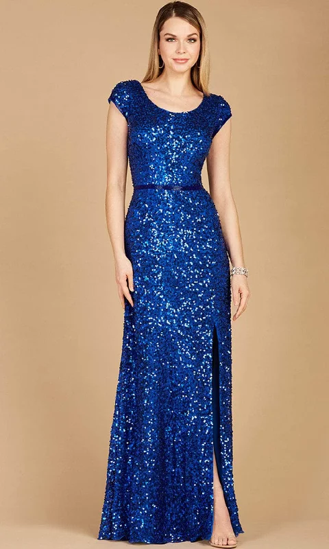 Lara Dresses 29322 - Cap Sleeved Sequined Gown