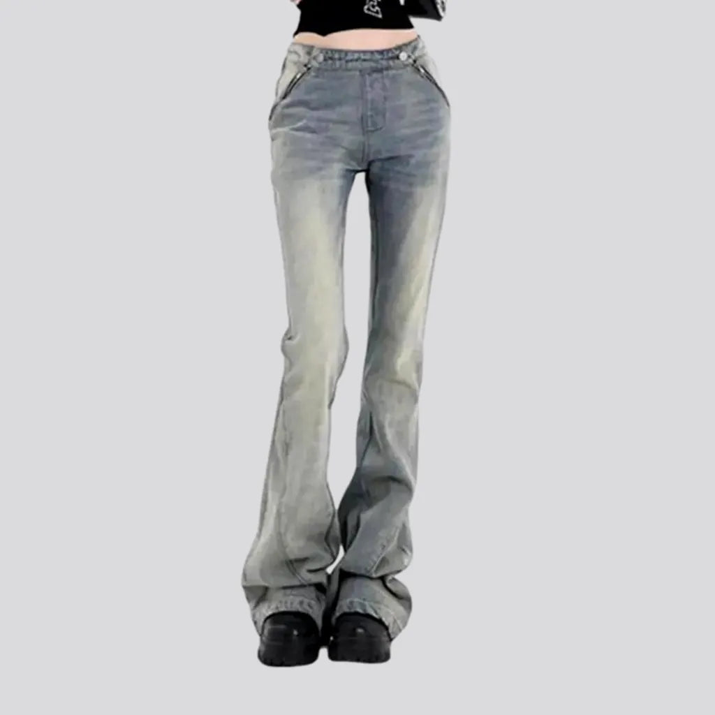 Floor-length bootcut jeans for ladies