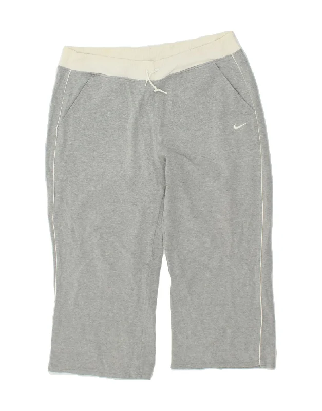 NIKE Womens Bermuda Sport Shorts UK 10/12 Medium  Grey