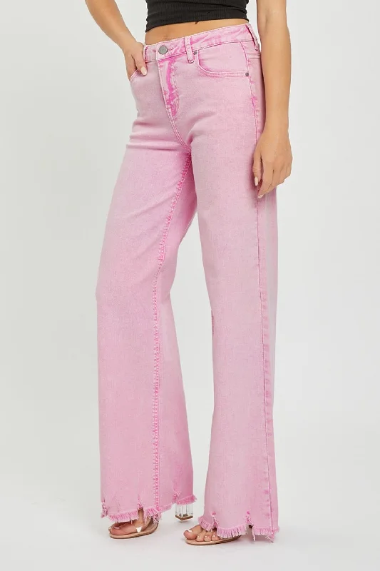 RISEN High Rise Wide Leg Jeans