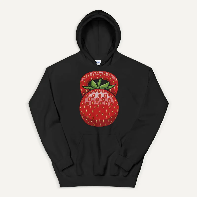 Strawberry Kettlebell Design Pullover Hoodie