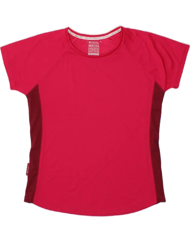 MOUNTAIN WAREHOUSE Womens IsoCool T-Shirt Top UK 18 XL Pink Colourblock