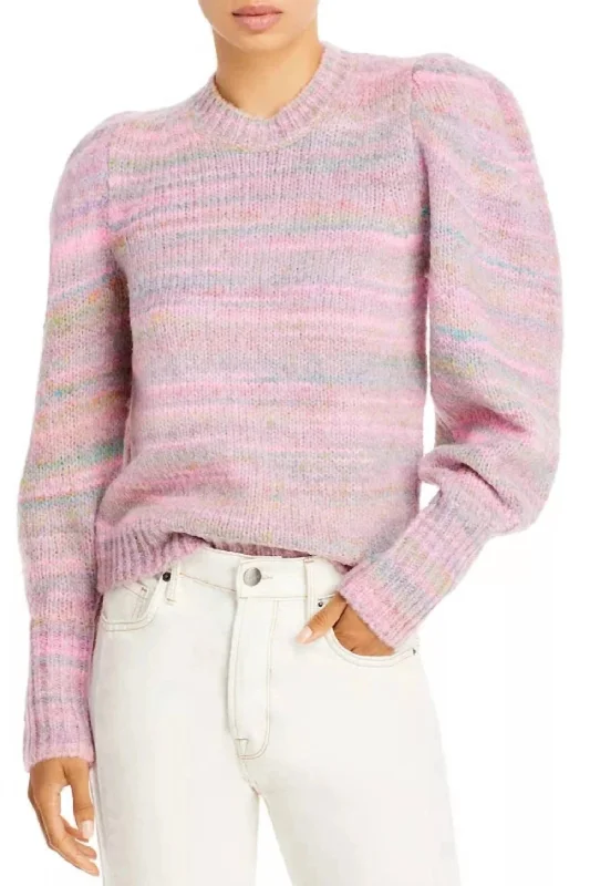 Aquarius Pullover Sweater In Pink Cloud