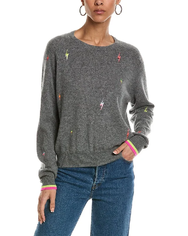 Brodie Cashmere Lightning Bolt Cashmere Sweater