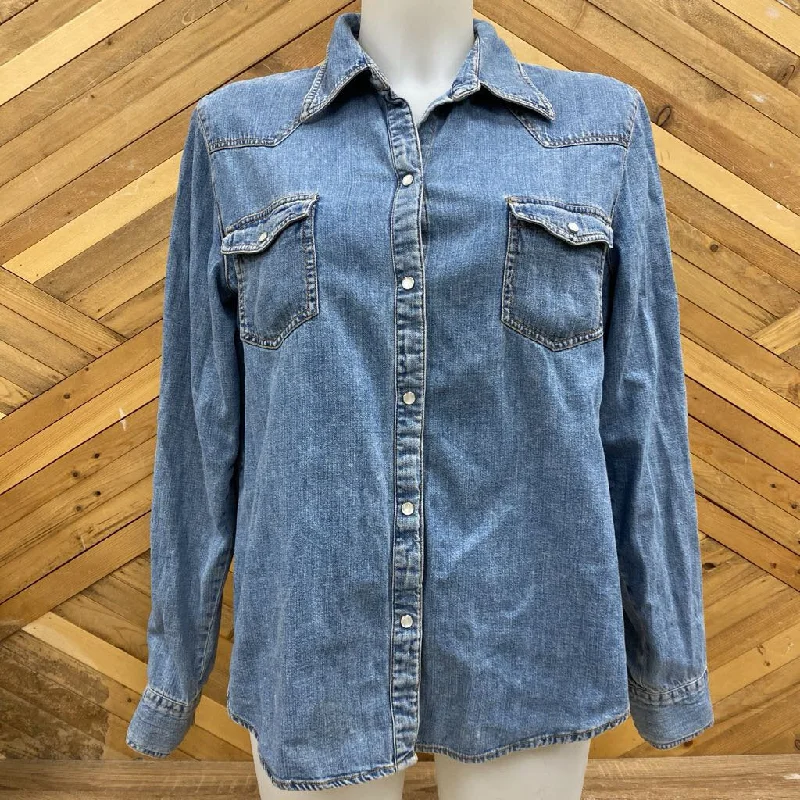 Gap - Women's Denim Shirt - MSRP $80: Blue-women-XL