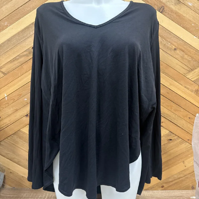 Lululemon - Women's V-Neck Stretch Top Long Sleeves - : Black-women-MD