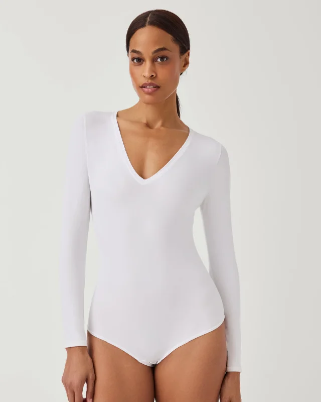 Suit Yourself Long Sleeve Thong Bodysuit