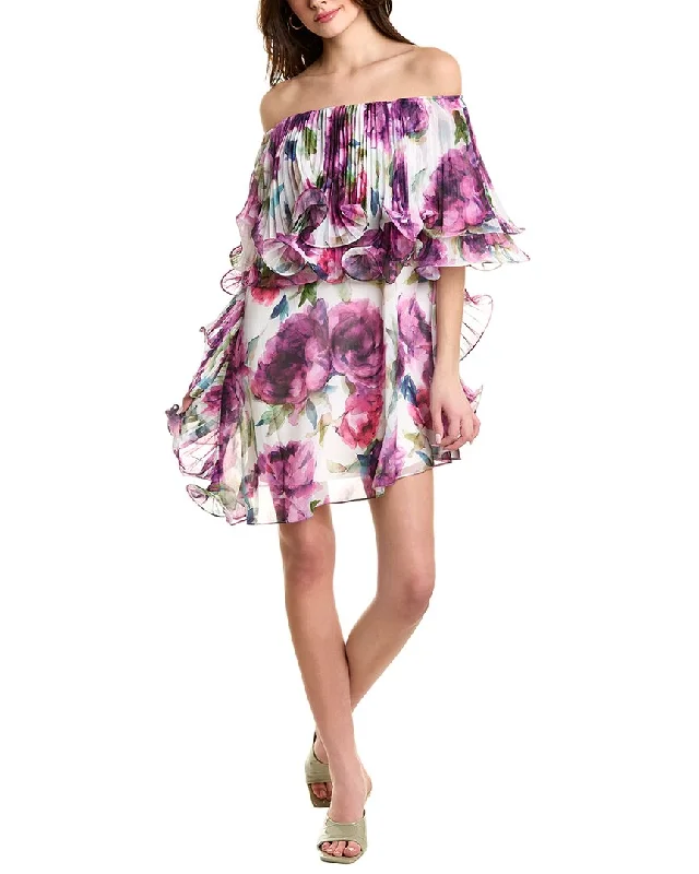 Badgley Mischka Organza Mini Dress