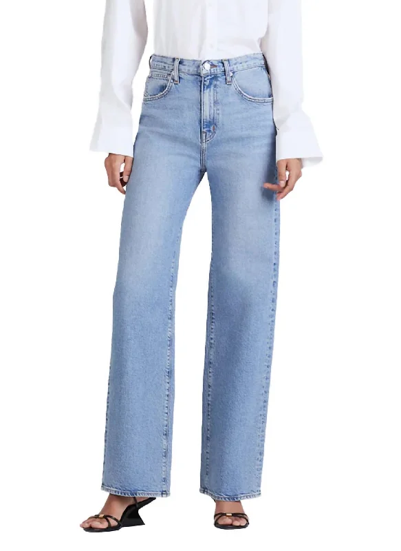 Faye High Rise Tailored Wide Leg Jean In Sutton