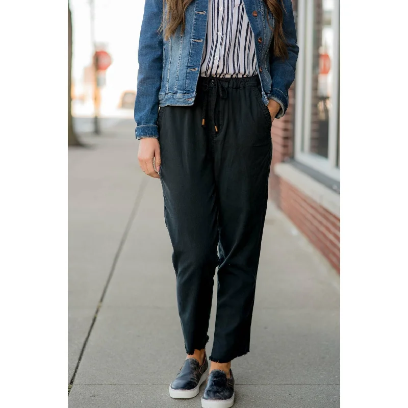 Fringe Ankle Drawstring Pants