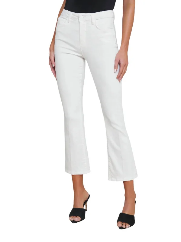 Mira Cropped Bootcut Jean In Blanc