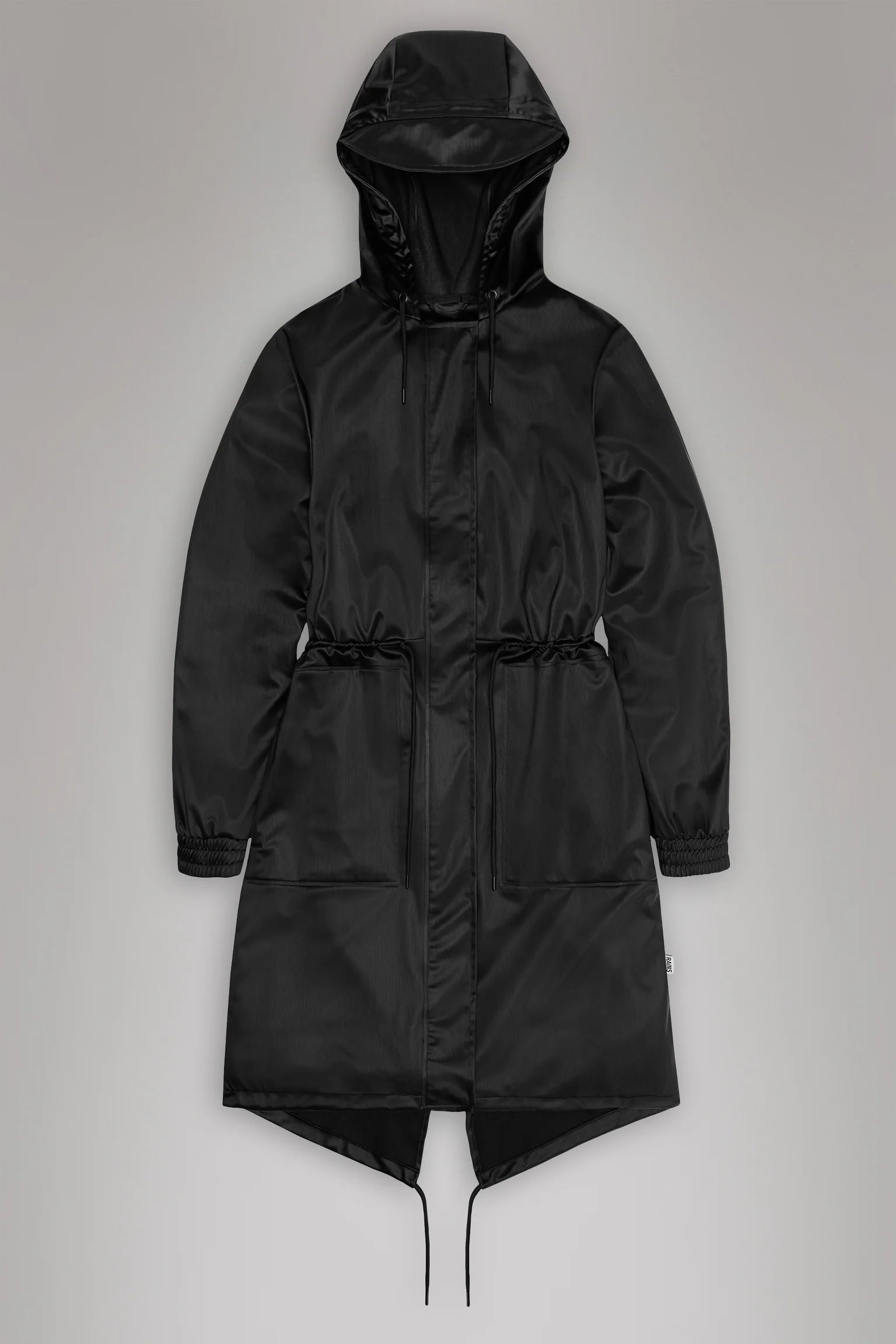 Black Grain String Parka