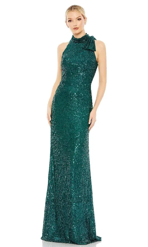 Ieena Duggal - 11280 Sequin Bow Accent Halter Gown